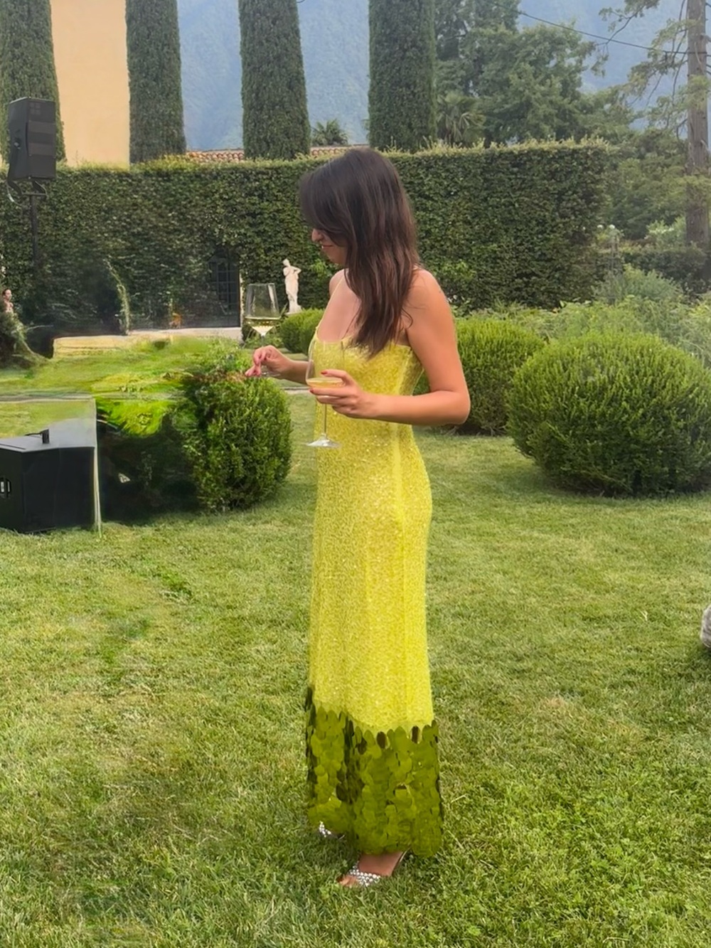 SIMON MILLER IMOGEN SEQUIN MIDI DRESS IN PERIDOT COMBO - Picture 14 of 14